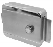 ЛКД-ЗМ-101H, Замок электромеханический накладной разблокировка ключом снаружи или кнопкой изнутри.(Нержавеющая сталь)