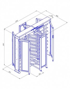 Турникет "Ростов-Дон ПР2С/3М2"  (нержавеющая сталь)